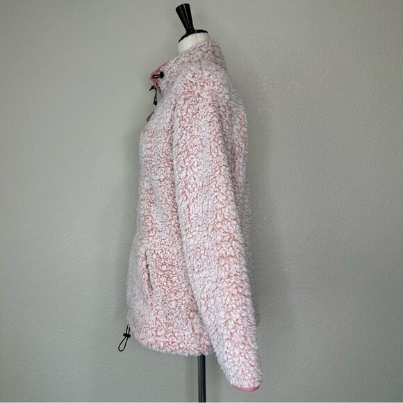 NWT Pink Victoria’s Secret Teddy Bear Quarter Zip Pull Over Sweatshirt - Picture 7 of 13